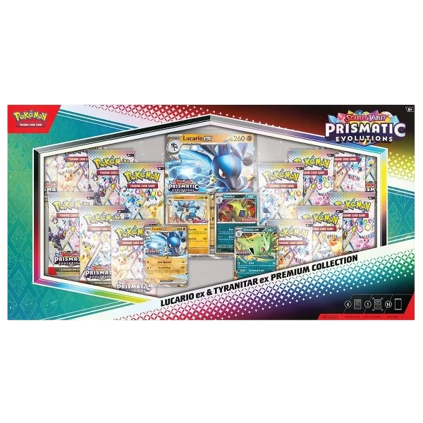 Lucario ex & Tyranitar ex Premium Collection Evoluciones Prismáticas | Prismatic Evolutions