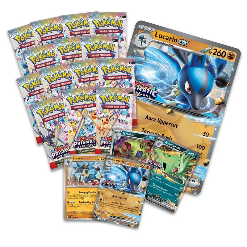 Lucario ex & Tyranitar ex Premium Collection Evoluciones Prismáticas | Prismatic Evolutions