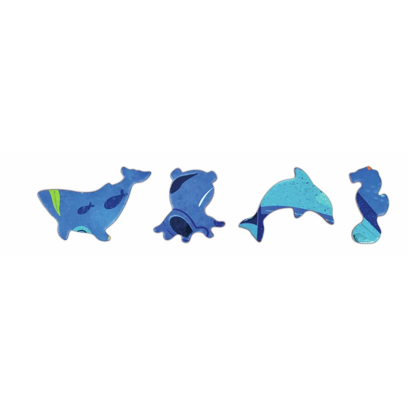 Hape - Puzzle de Suelo Brillante de Ballena - 200 pzs