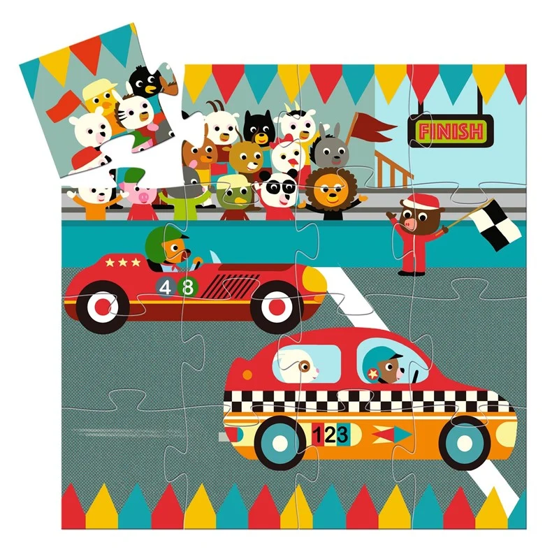 Puzzle silueta Coche de carreras- Djeco