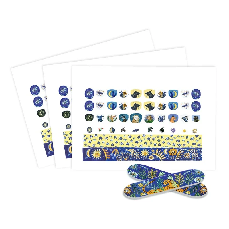 Pack pegatinas para uñas: Reflejos de luna - Djeco