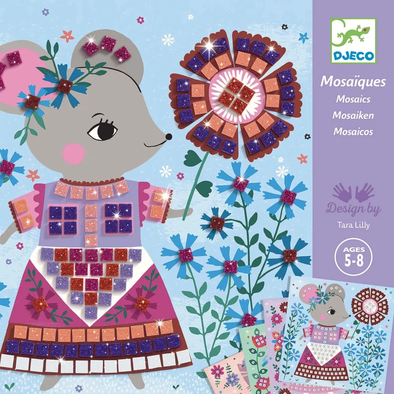 Collage: Cuadros de mosaicos Lovely Pets - Djeco