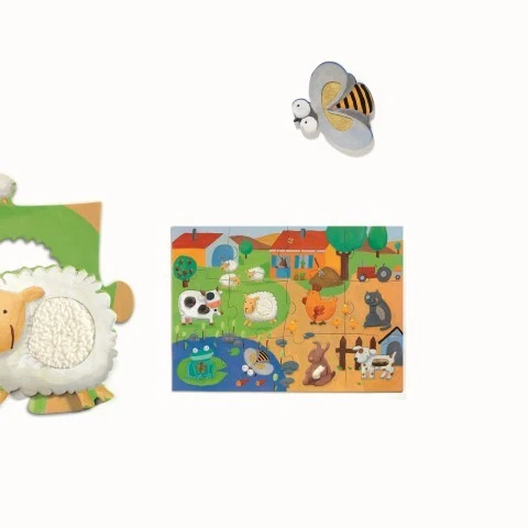 Puzzle Gigante "Táctil" Granja - Djeco