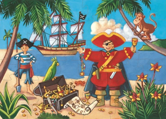 Puzzle silueta El pirata - Djeco