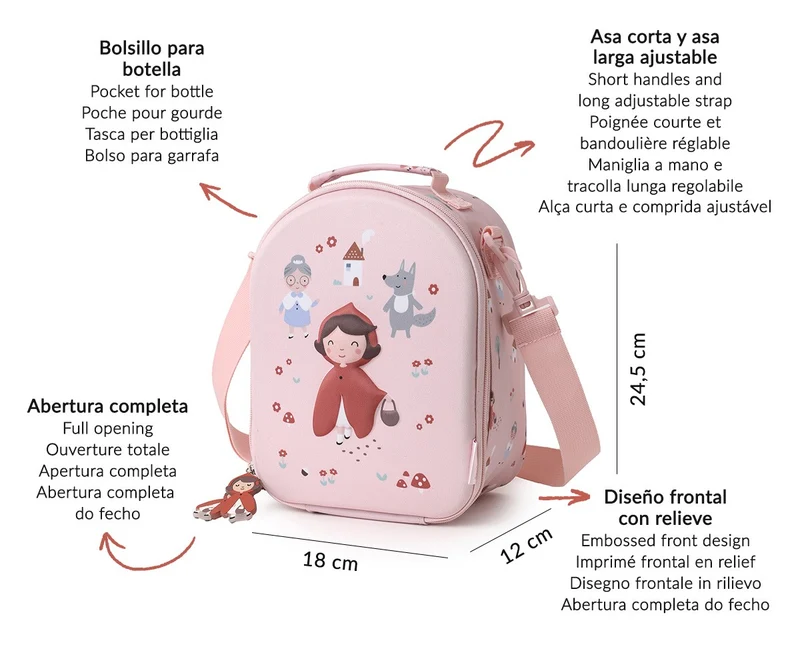 Bolsa Merienda Térmica 3D Caperucita
