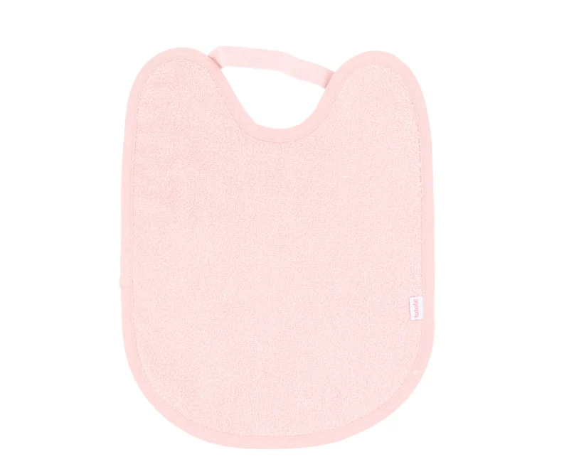 Babero rizo impermeable - Rosa Claro