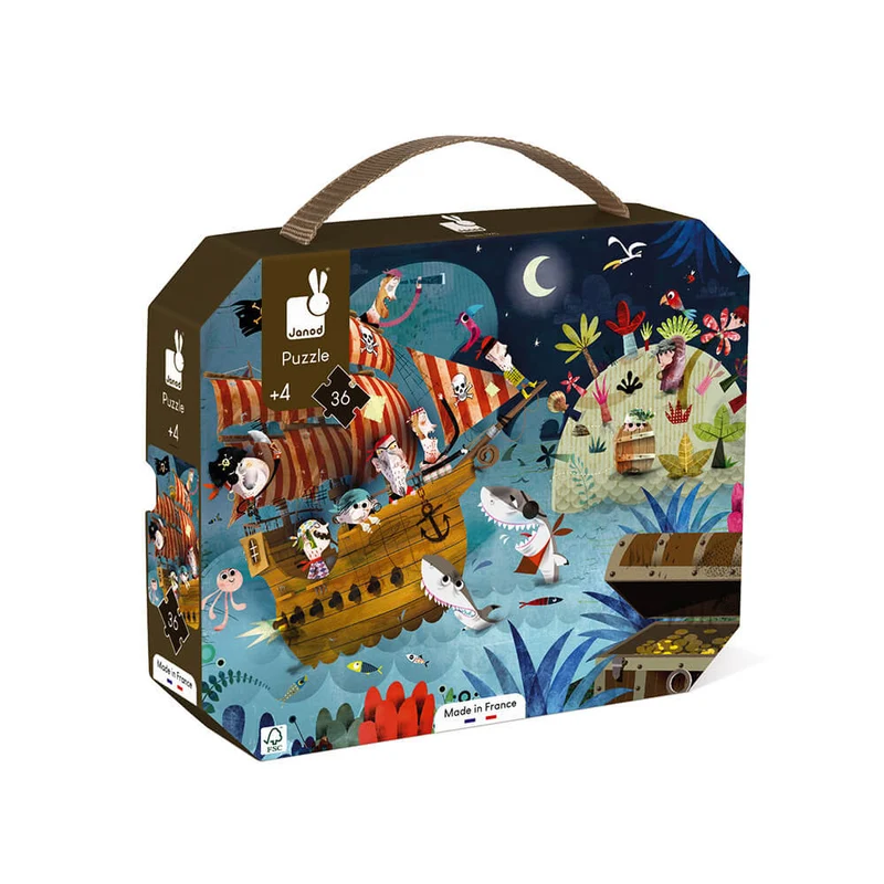 Puzzle En Búsqueda del Tesoro: 36 piezas - Janod