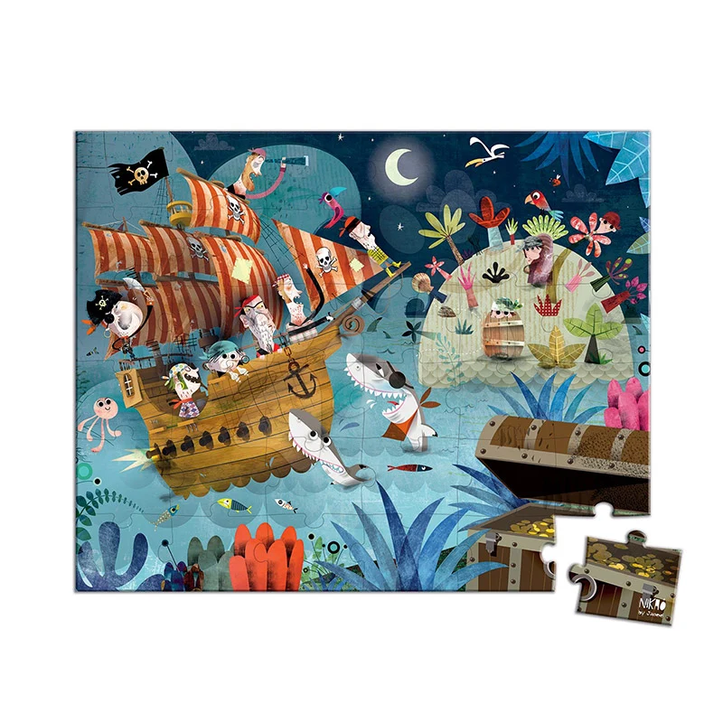 Puzzle En Búsqueda del Tesoro: 36 piezas - Janod