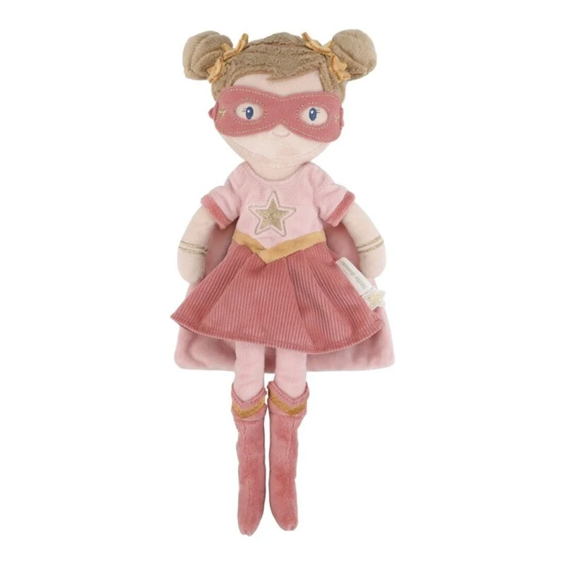 Superheroína Rosa Muñeca blandito 35 cm - Little Dutch