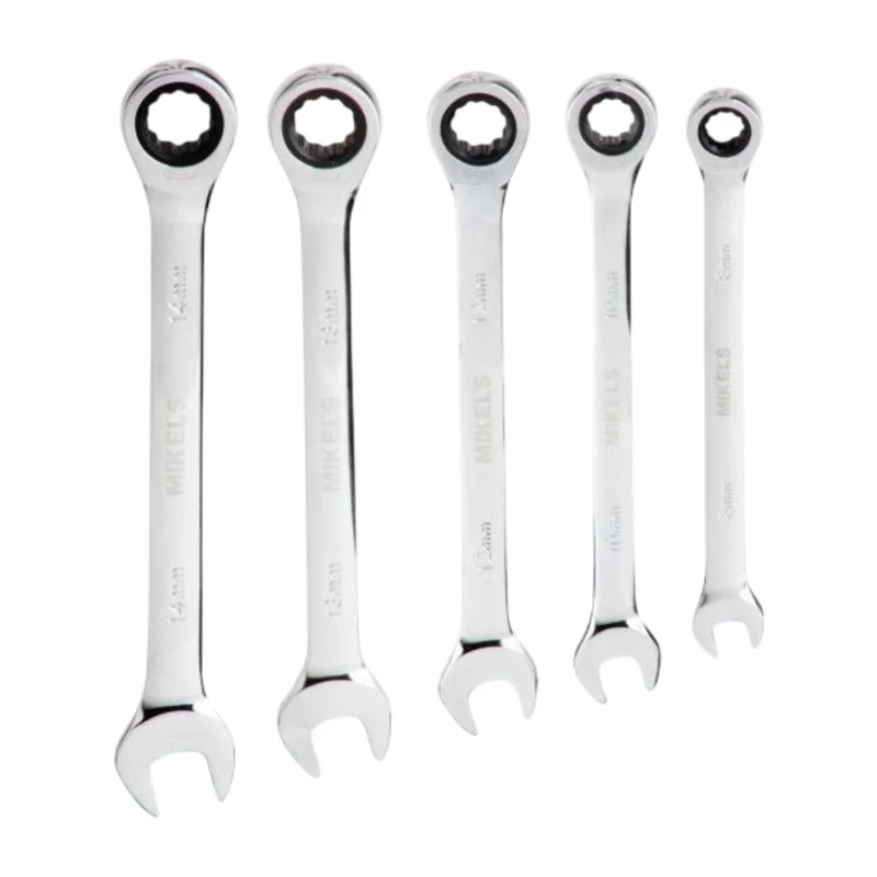 Mikels Set Llaves Combinadas con Sistema de Trinquete 5 Piezas, SLCM-5