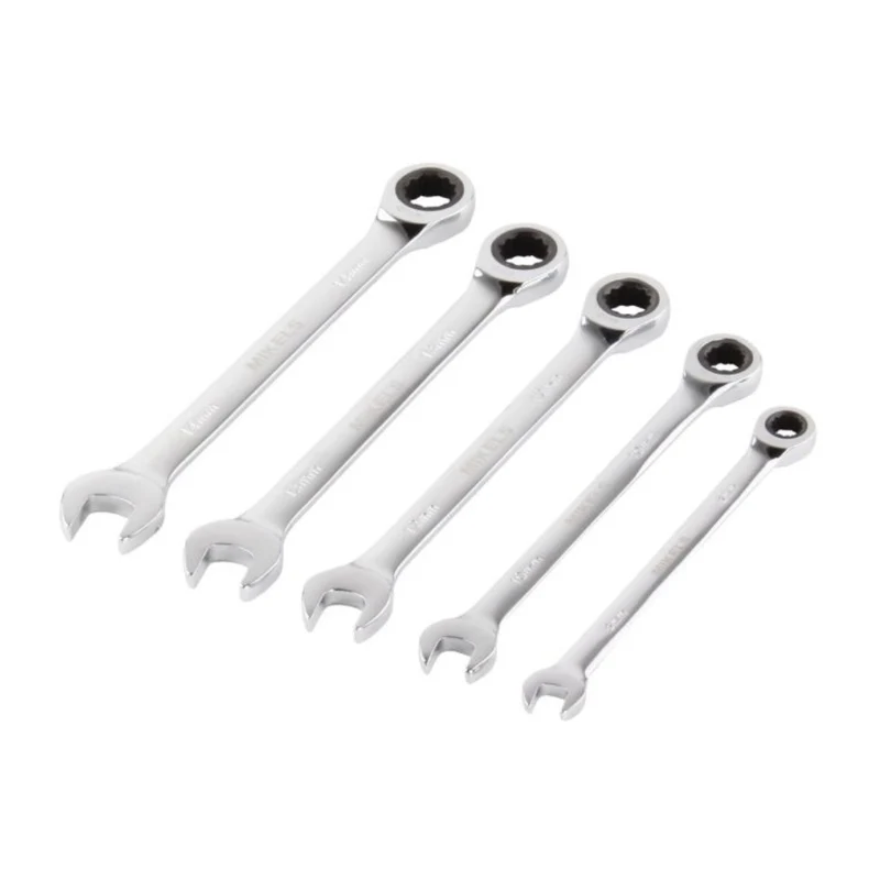 Mikels Set Llaves Combinadas con Sistema de Trinquete 5 Piezas, SLCM-5