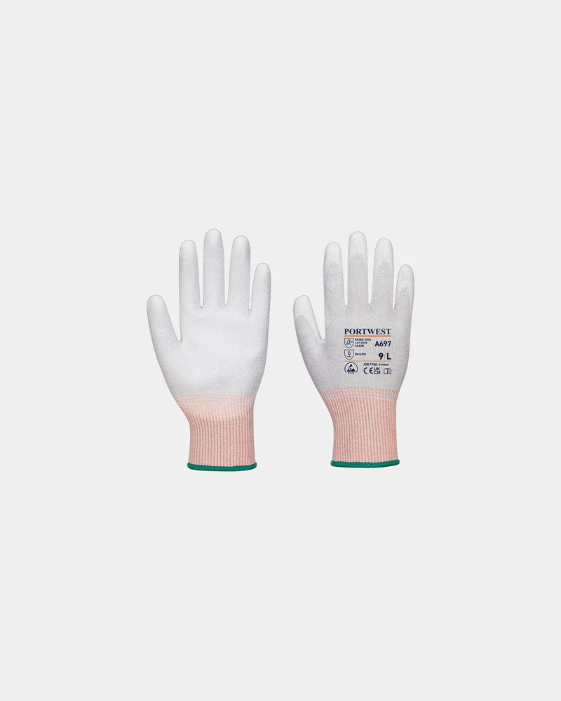 Guante anticorte palma PU ESD para personalizar