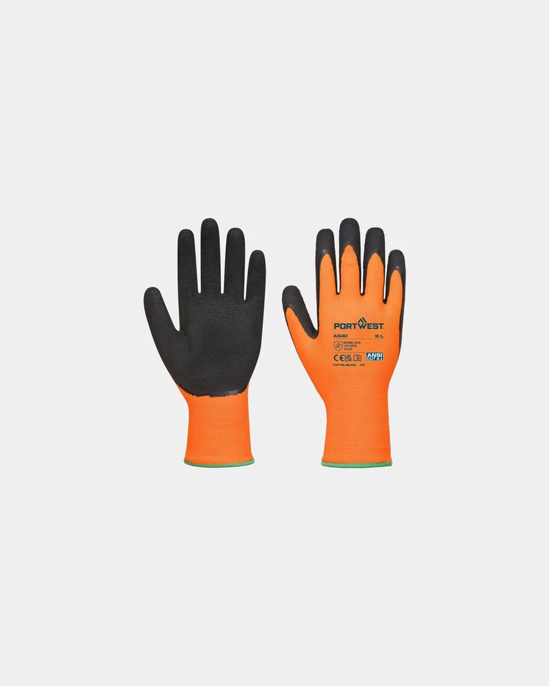Guantes alta visibilidad látex y poliéster para personalizar