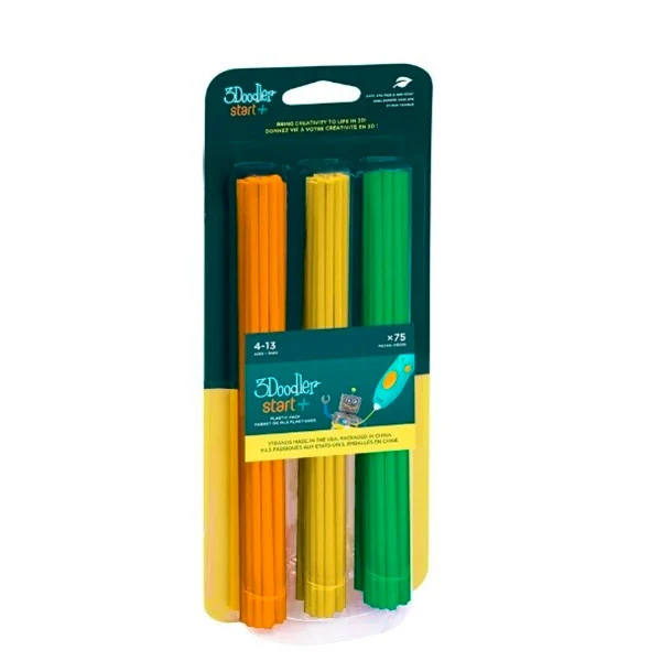 Recambios 75 Filamentos Naranja, Amarillo Y Verde Para Lápiz 3D