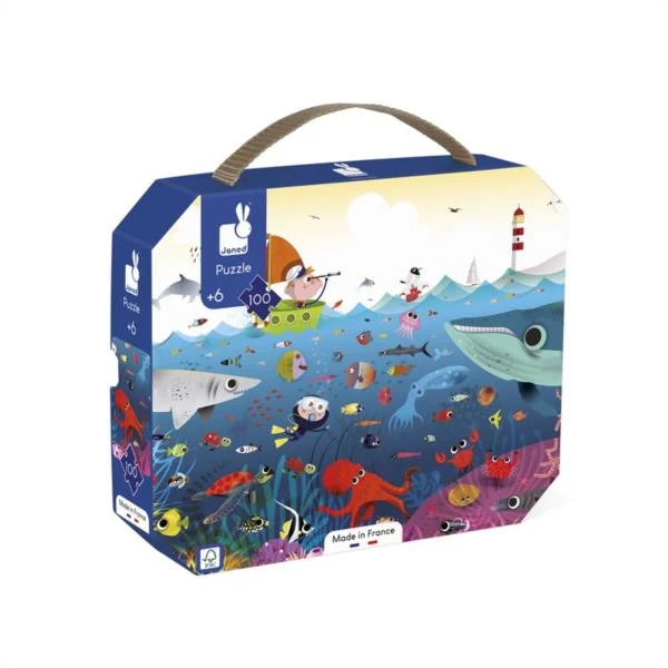 Puzzle El Mundo Submarino 100 Piezas Janod
