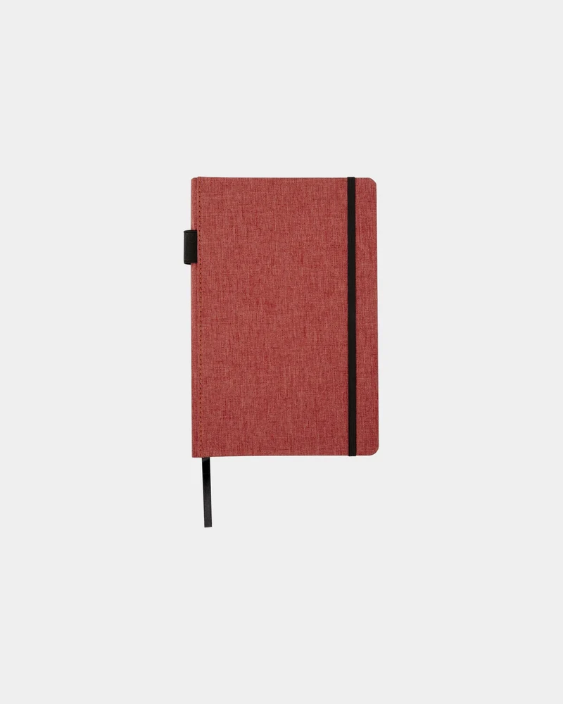 Libreta A5 RPET reciclada con cinta para personalizar