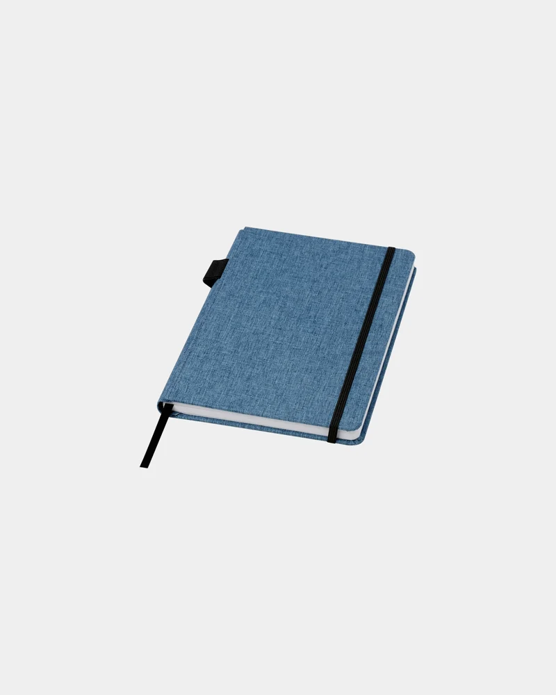 Libreta A5 RPET reciclada con cinta para personalizar