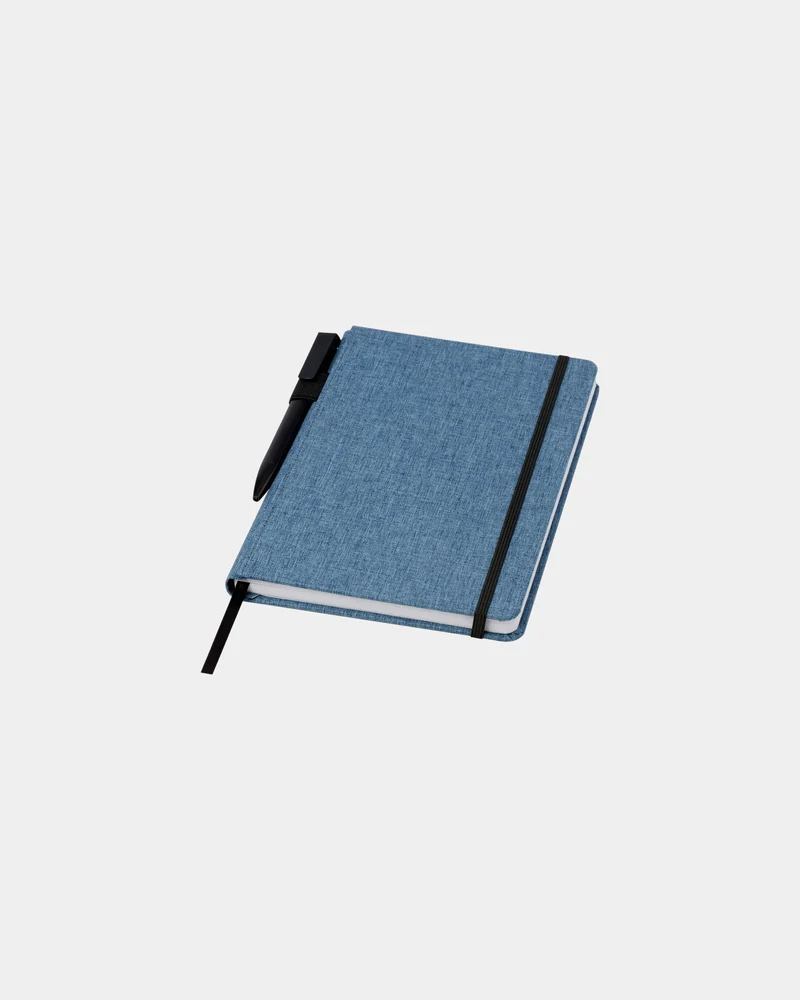 Libreta A5 RPET reciclada con cinta para personalizar