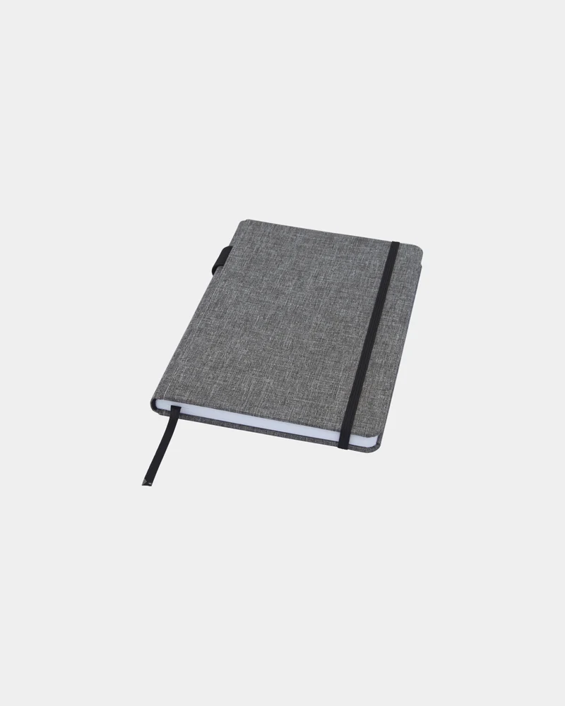 Libreta A5 RPET reciclada con cinta para personalizar