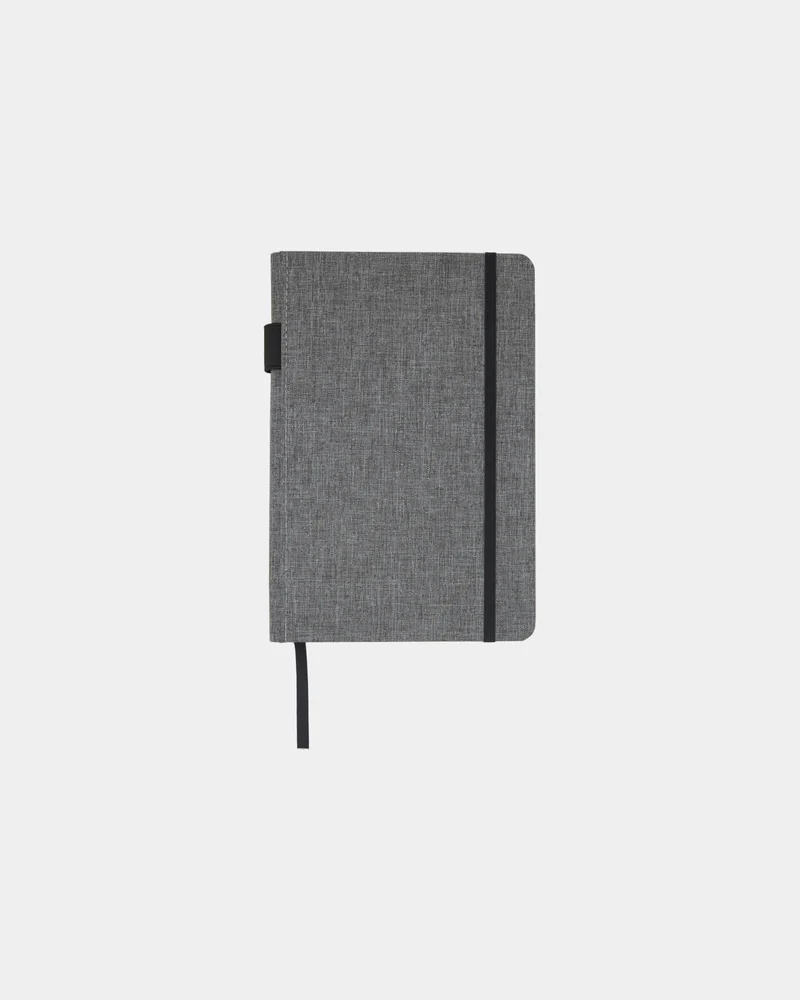 Libreta A5 RPET reciclada con cinta para personalizar