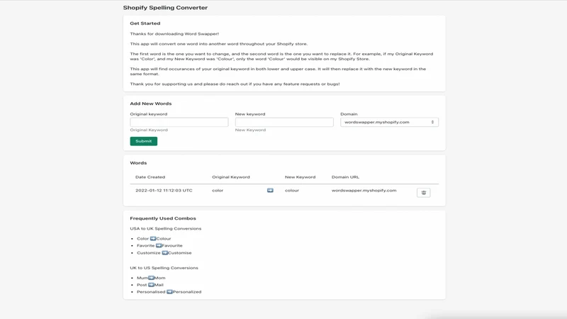 ShopAppsCo: Keyword Swapper