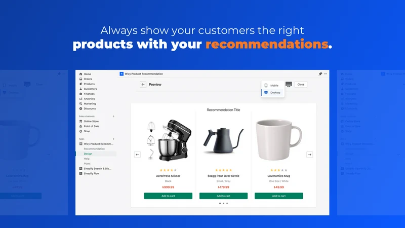 Wizy Product Recommendation