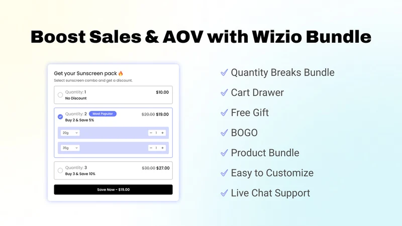 Wizio: Bundle Free Gift Upsell