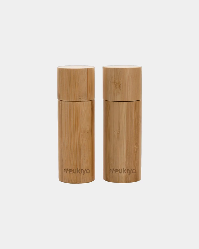 Set sal y pimienta bambú Ukiyo 110ml para personalizar