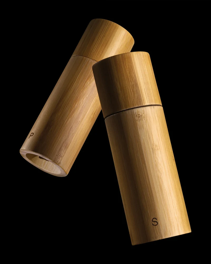 Set sal y pimienta bambú Ukiyo 110ml para personalizar
