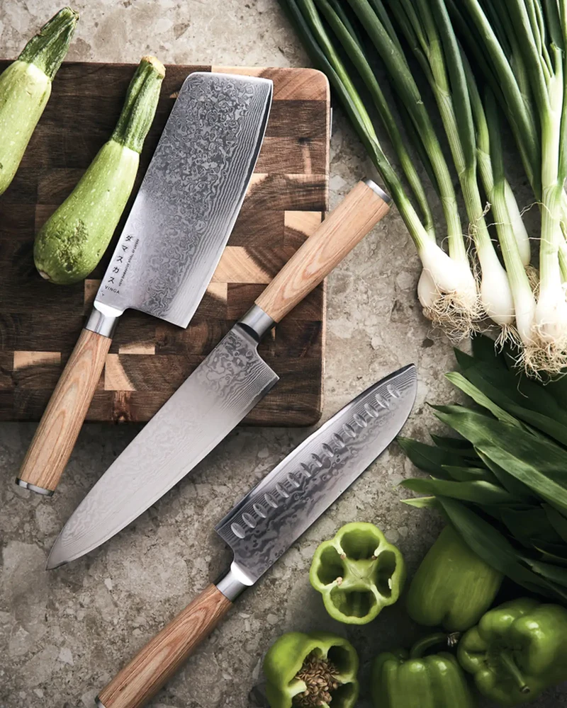 Cuchillo Santoku acero Vinga Hattasan para personalizar