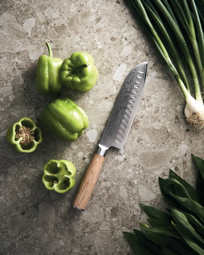 Cuchillo Santoku acero Vinga Hattasan para personalizar