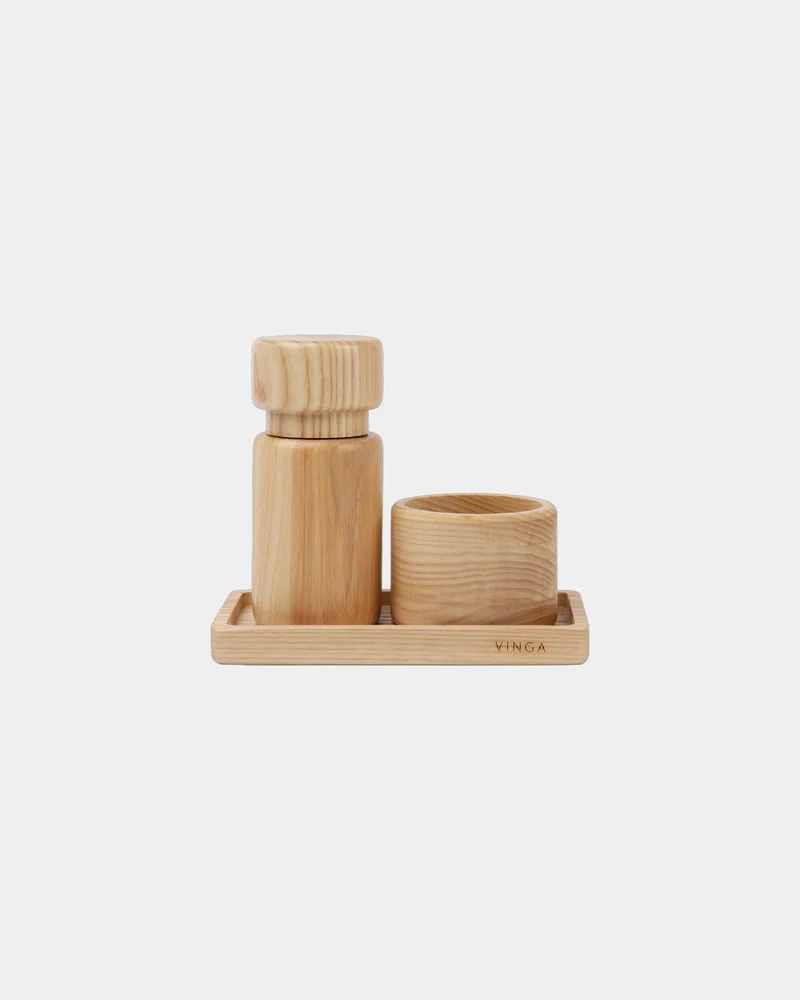 Set sal y pimienta madera FSC Vinga Retro para personalizar