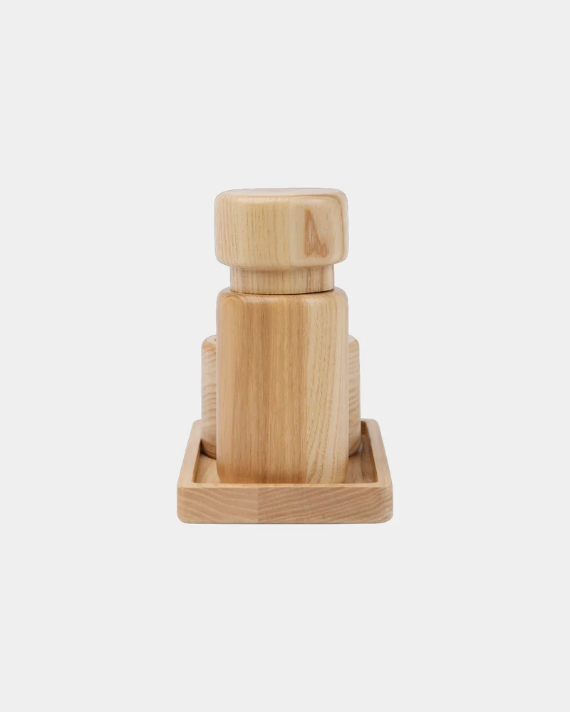 Set sal y pimienta madera FSC Vinga Retro para personalizar