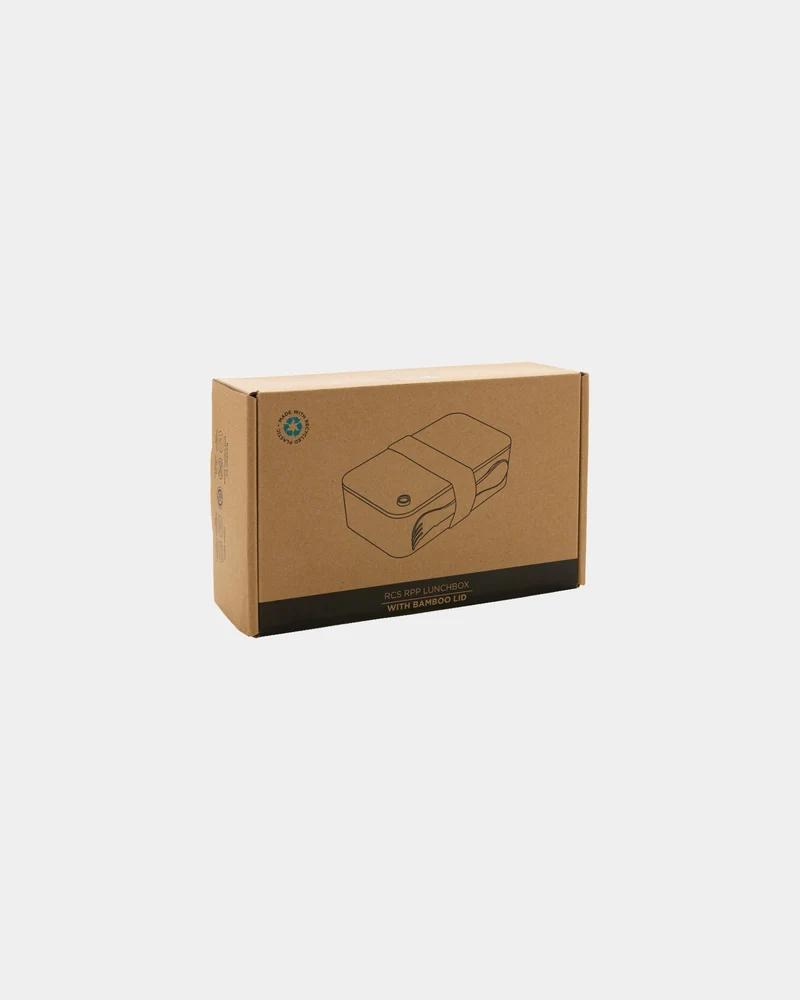 Lunchbox reciclada RCS 0,7L tapa bambú para personalizar