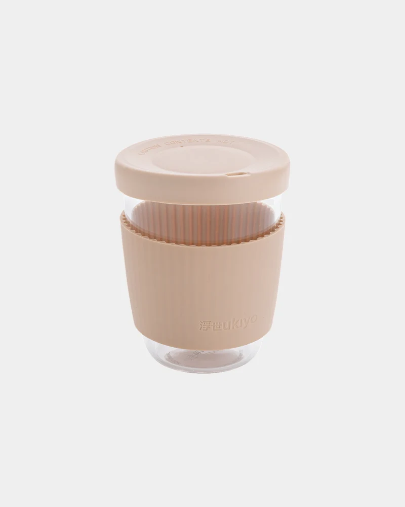 Vaso de vidrio 360ml con tapa de silicona para personalizar
