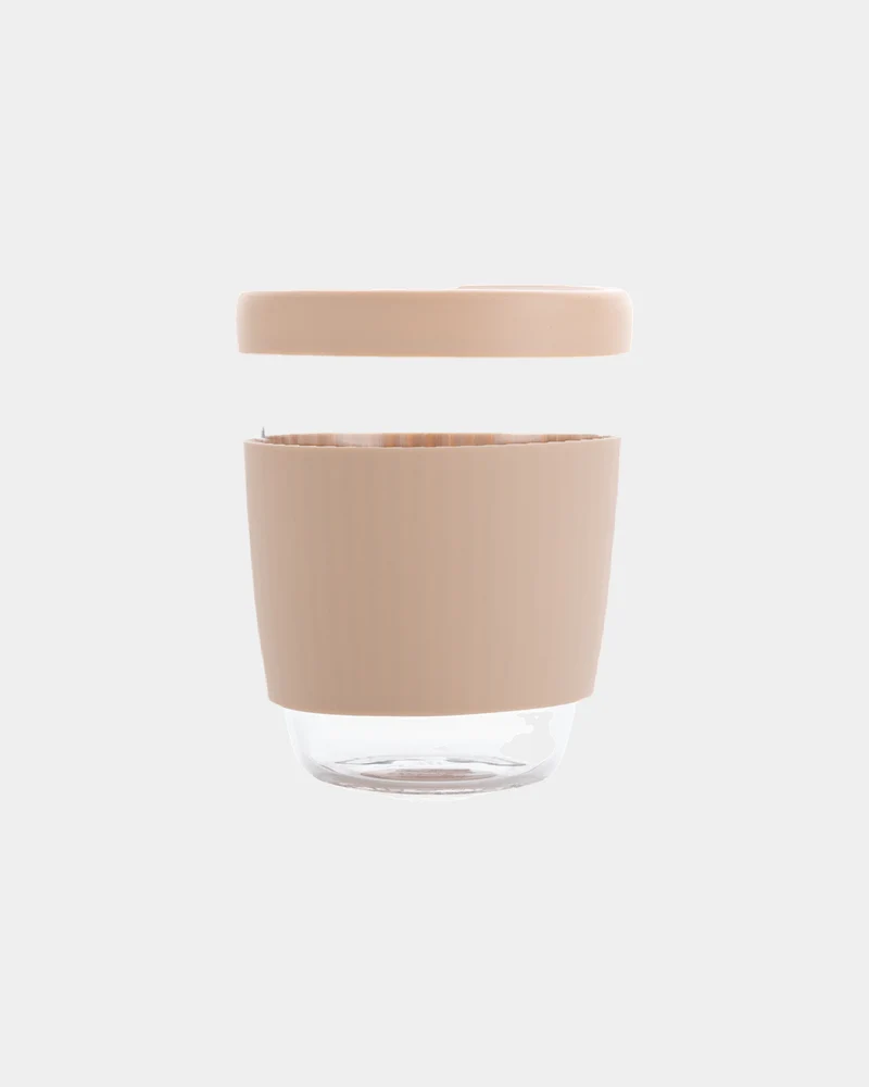 Vaso de vidrio 360ml con tapa de silicona para personalizar
