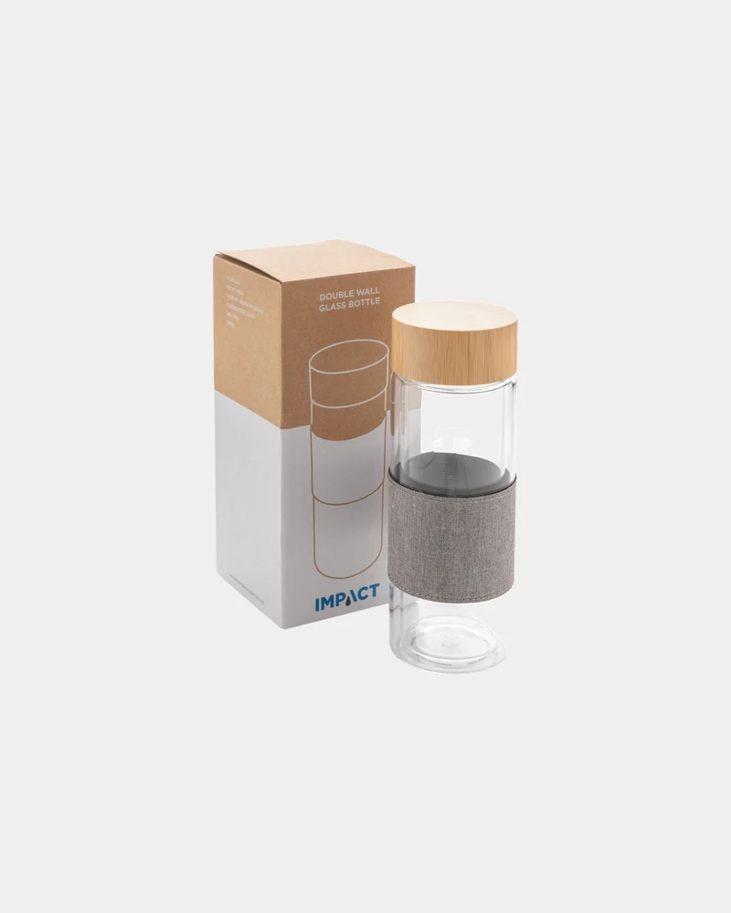 Botella de vidrio doble pared 360ml para personalizar