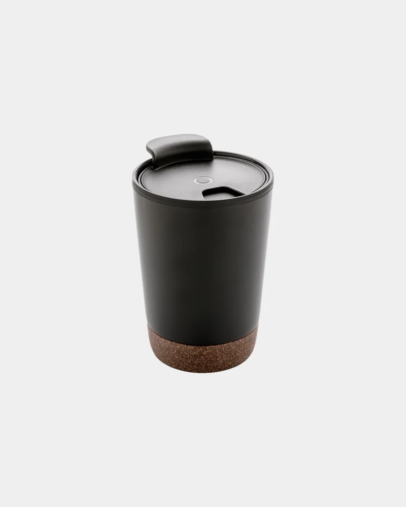Taza térmica reciclada GRS corcho 300ml para personalizar