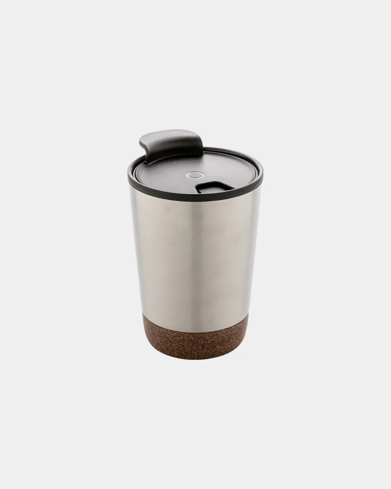 Taza térmica reciclada GRS corcho 300ml para personalizar