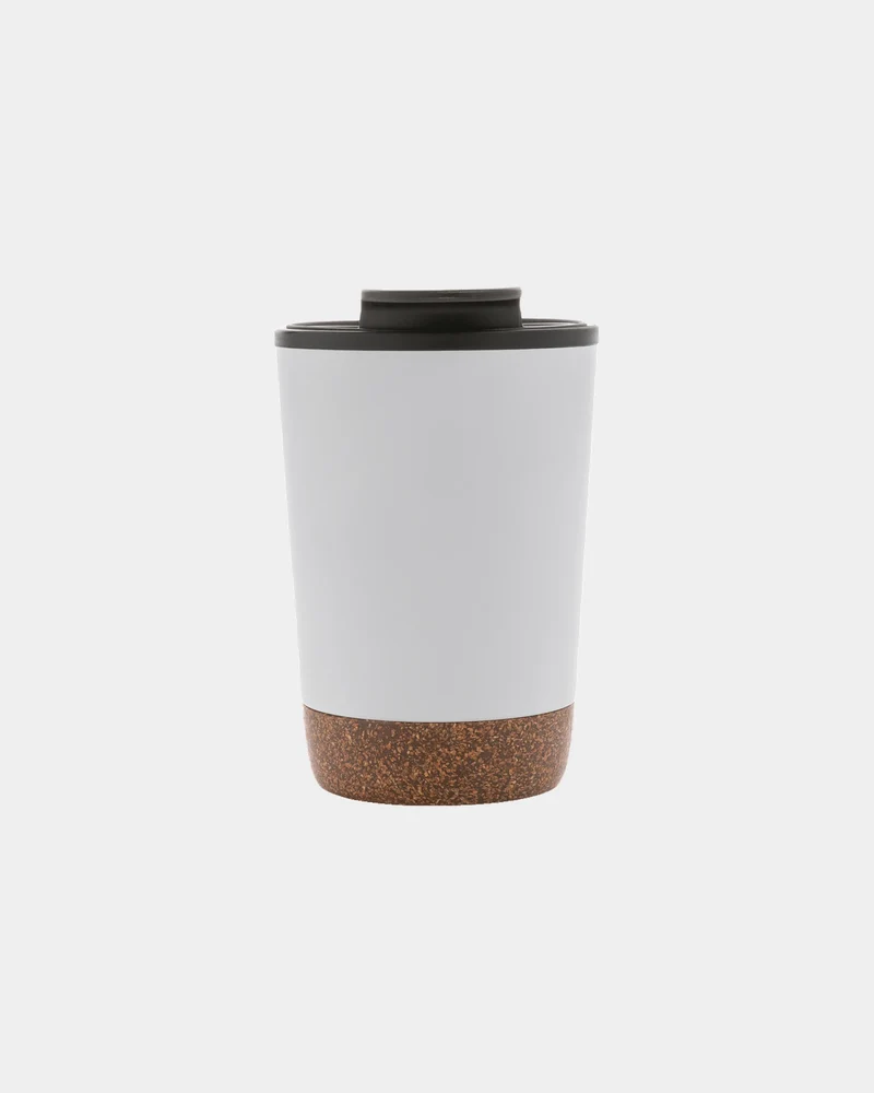 Taza térmica reciclada GRS corcho 300ml para personalizar