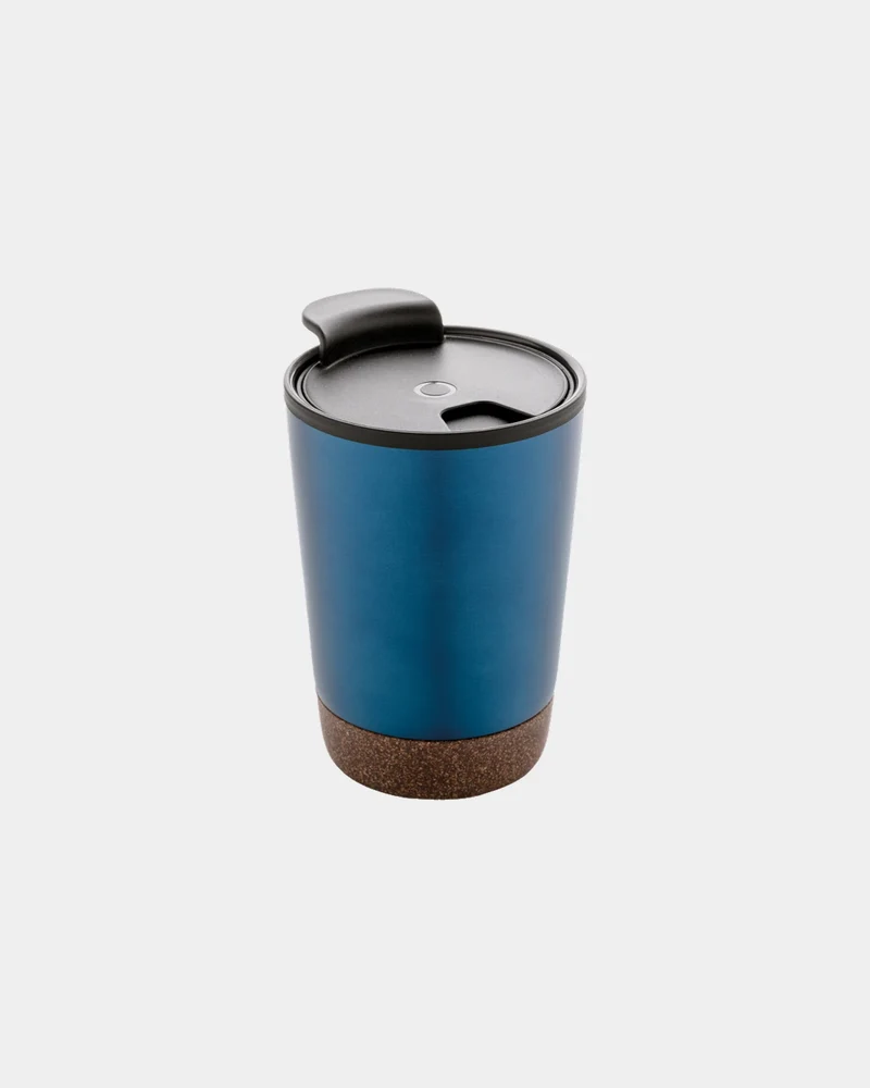 Taza térmica reciclada GRS corcho 300ml para personalizar