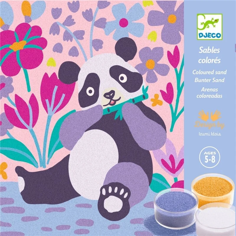 Arenas coloreadas: Panda y sus amigos - Djeco