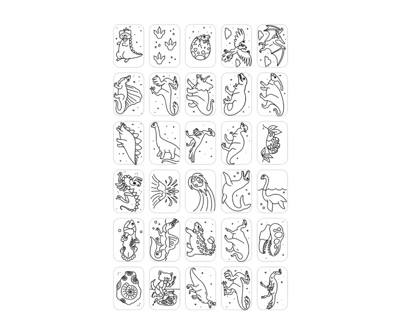 Plantillas KidyDraw Galaxia y Dinosaurios