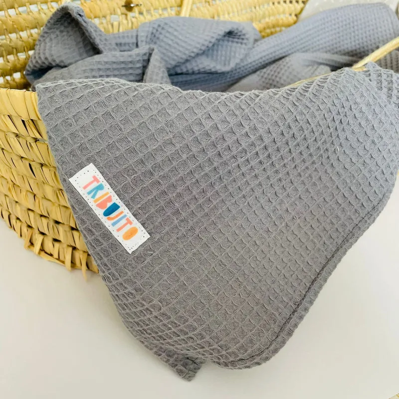 Manta waffle gris
