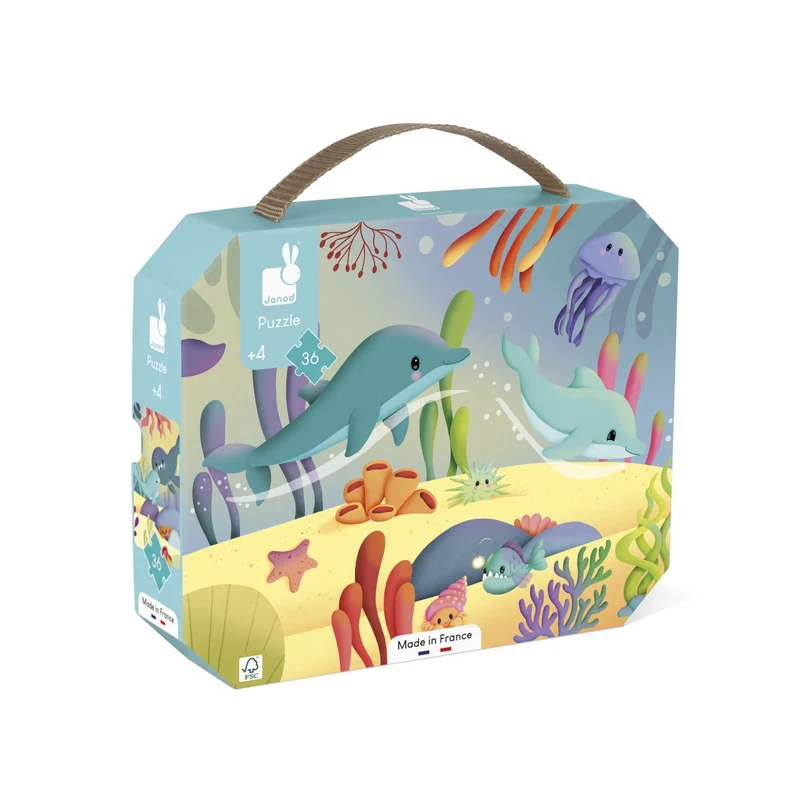 Puzzle Animales Marinos: 36 piezas - Janod