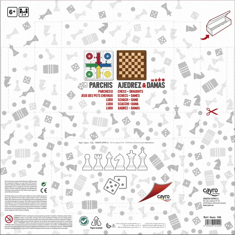 Parchis, ajedrez y damas 3 en 1 - Cayro
