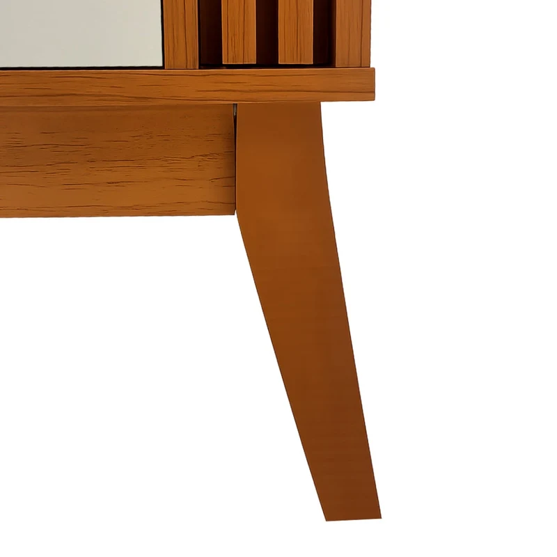 Tokoa Mesa para TV con 2 Puertas y Estantes 160cm Off White (776176)