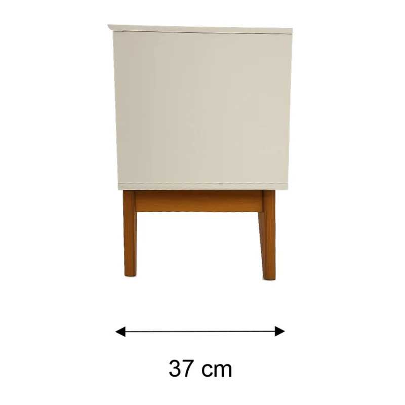 Tokoa Mesa para TV con 2 Puertas y Estantes 180cm Off White (776289)