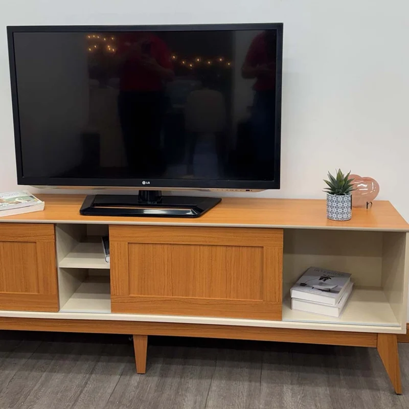 Tokoa Mesa para TV con 2 Puertas y Estantes 180cm Off White (776289)