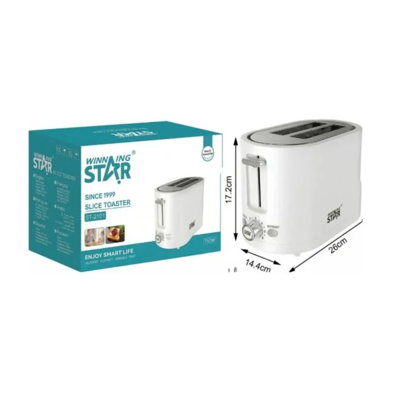 Winning Star Tostador de Pan 2 Rebanadas, ST-2101